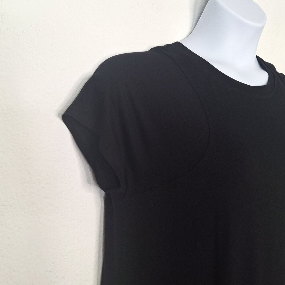 Halara Jersey Knit Dress Sz L Midi Pockets Neutral Minimalist Athleisure - Picture 7 of 15